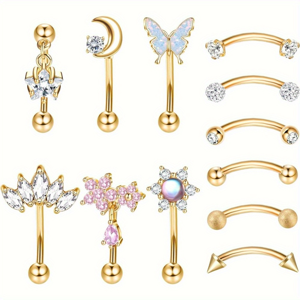 Belly Bar Titanium - Florideco 1 шт., ювелирные изделия из