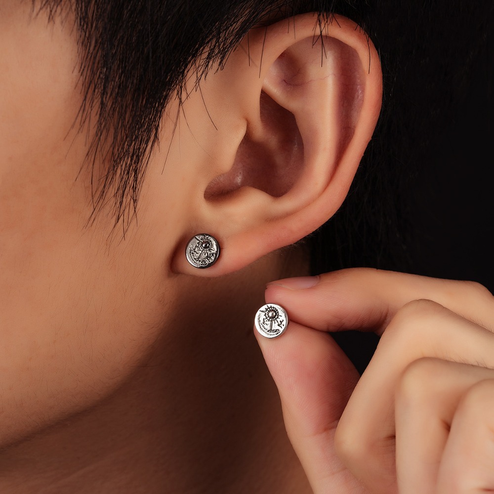 Body Jewelry Indian - 1 пара индийских сережек-гвоздиков с орлом
