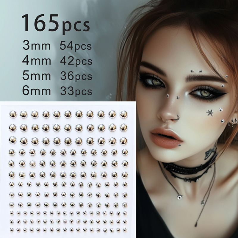 Body Jewelry Tattoo - 3D лицо глаза вечерние макияж татуировка
