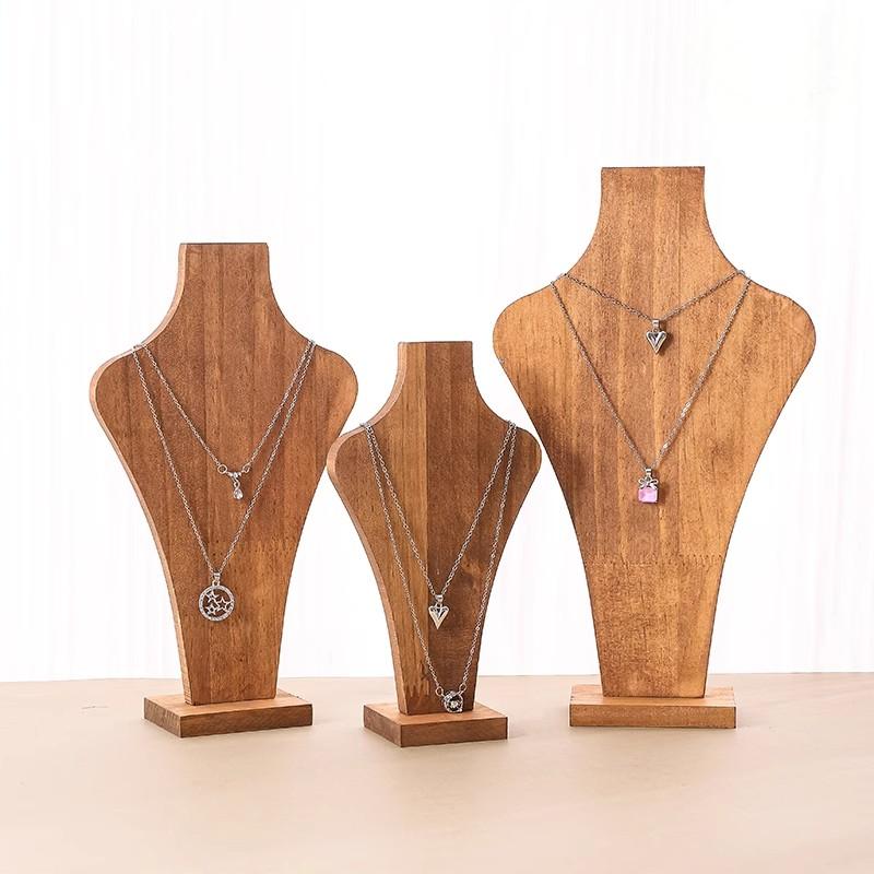 Body Jewelry Holder - Съемный манекен из орехового дерева, ожерелье,