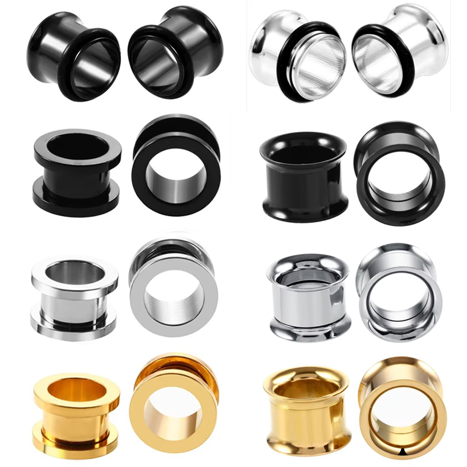Body Jewelry Tunnels - 1 пара беруш из нержавеющей стали,