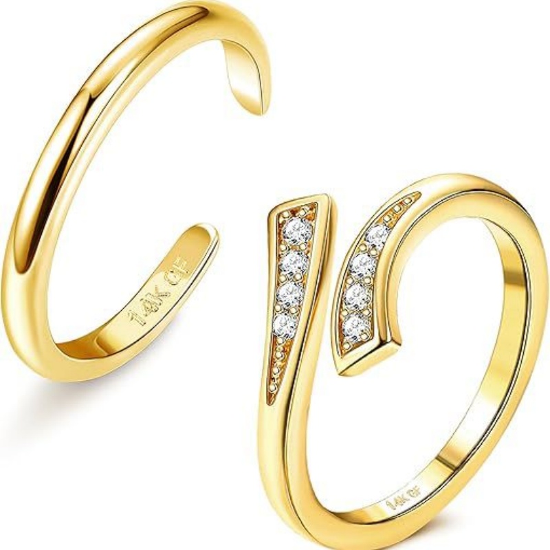 Body Jewelry Lot - 14-каратное позолоченное регулируемое кольцо для ног