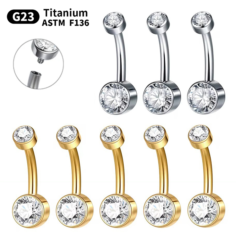 Belly Bar Titanium - 5/10 шт. титановое кольцо для пупка