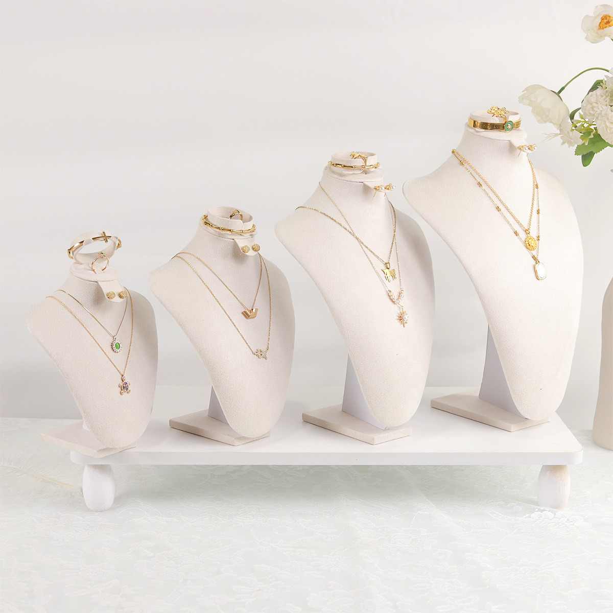 Body Jewelry Holder - Бархатные бюсты для демонстрации ювелирных изделий