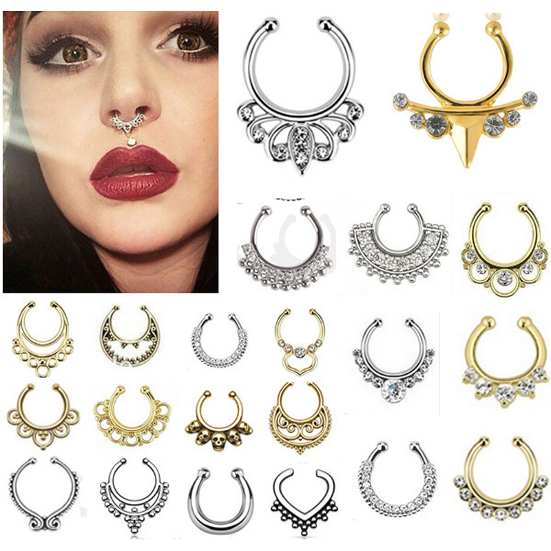 Body Jewelry Indian - Индийский кристалл Snag в носу для