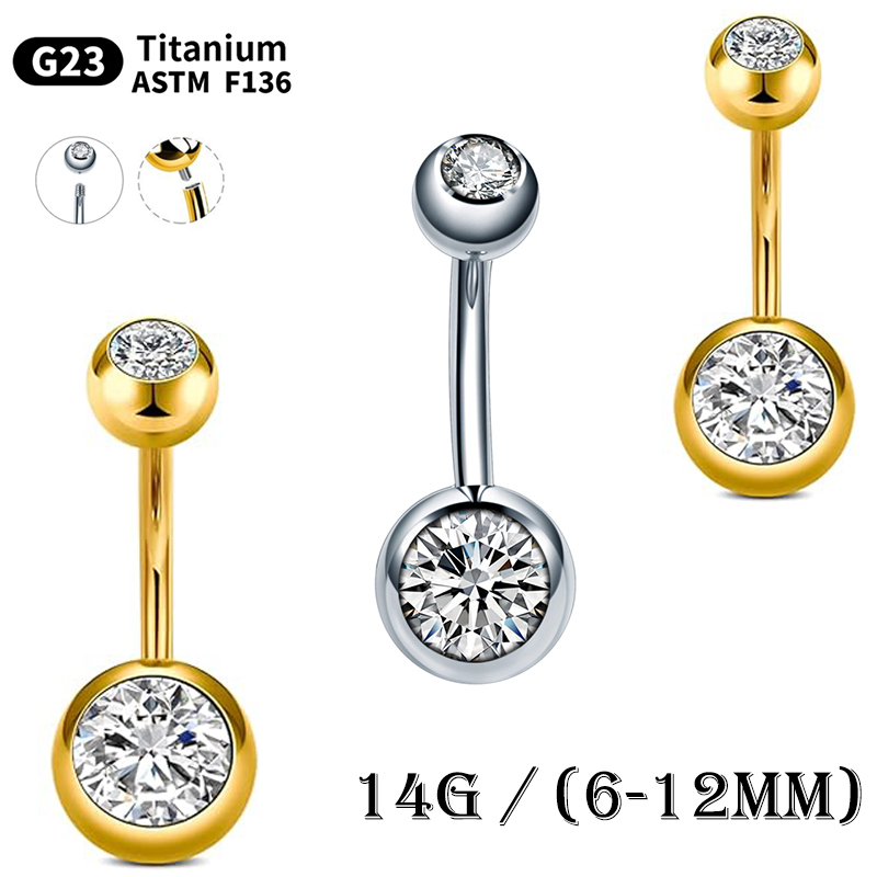 Belly Bar Titanium - 10 шт./лот G23 титановые серьги для