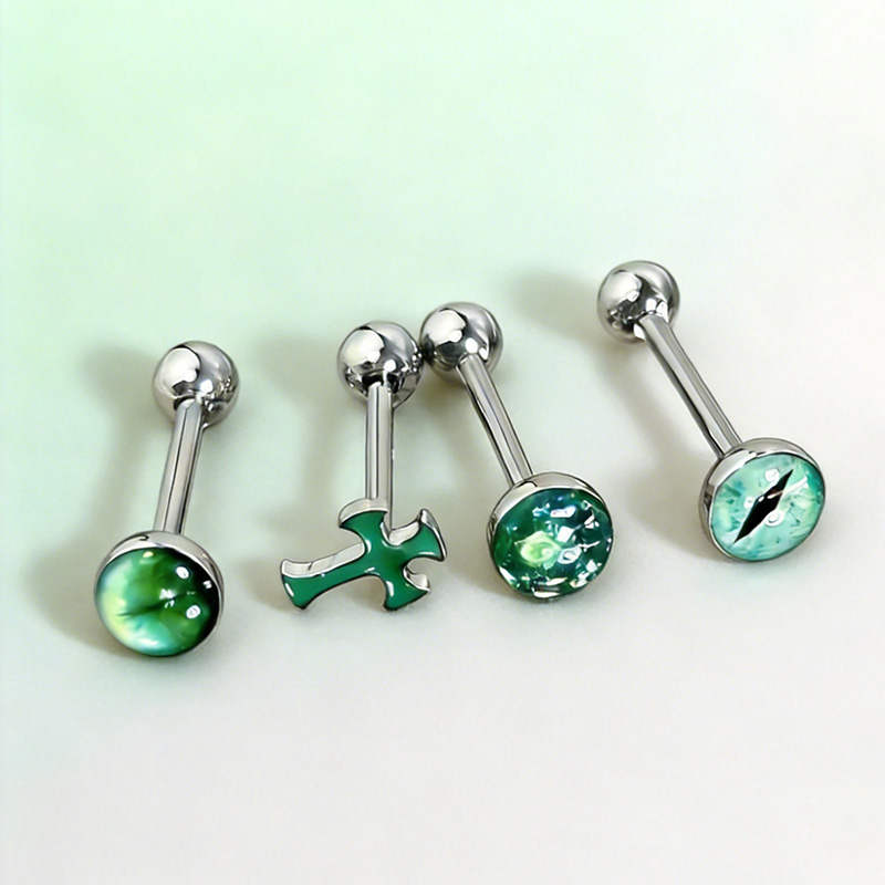 Body Jewelry High Quality - 1 шт., высококачественный модный зеленый сверкающий