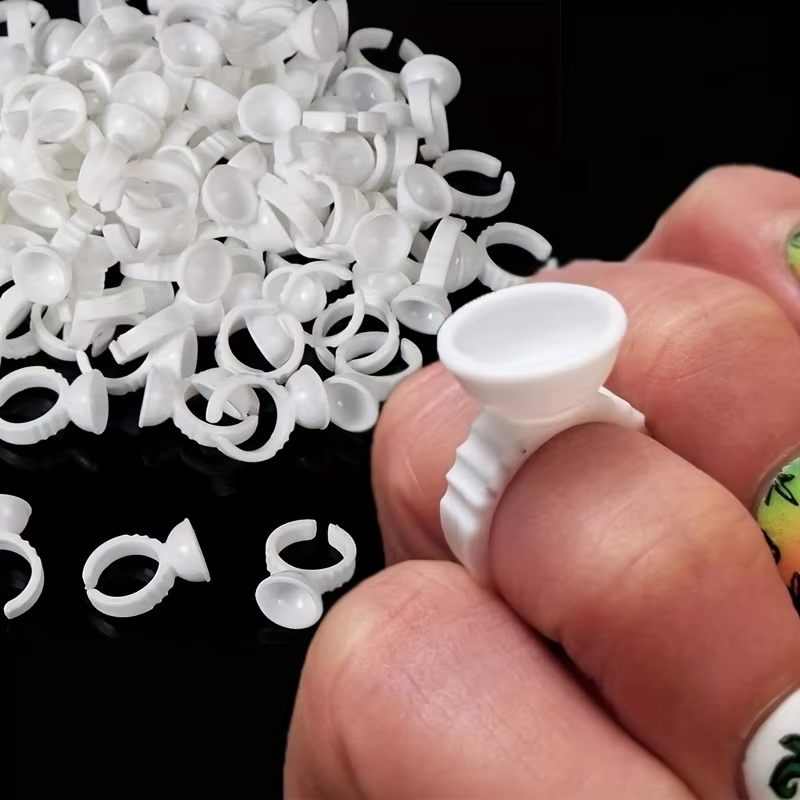 Body Jewelry Tattoo - 100 одноразовых белых кольц-держателей для клея,