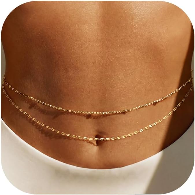 Body Jewels - Позолоченная цепочка на талию 14K, многослойные