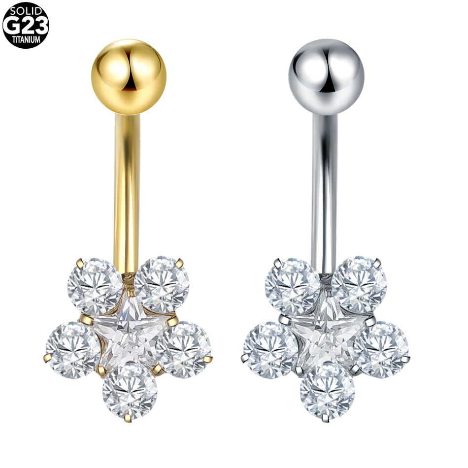1/5 шт. титановое сердце CZ пу – обзор и цена Belly Bar Titanium