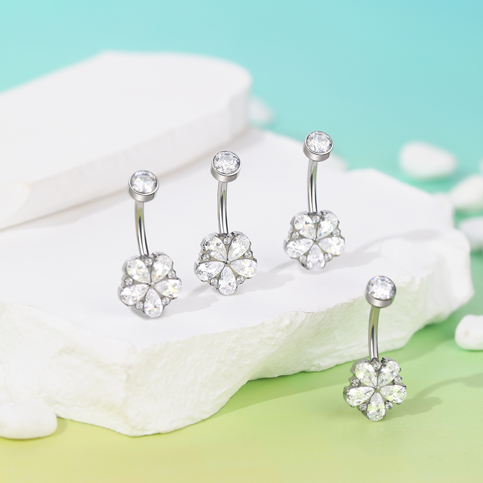 1 шт., титановое циркониевое к – обзор и цена Belly Bar Titanium