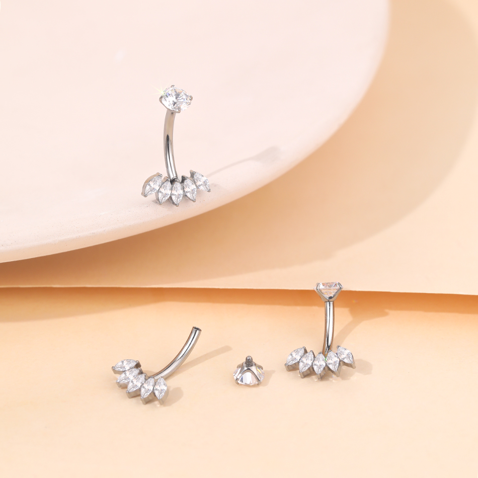 1 шт., титановое циркониевое к – обзор и цена Belly Bar Titanium
