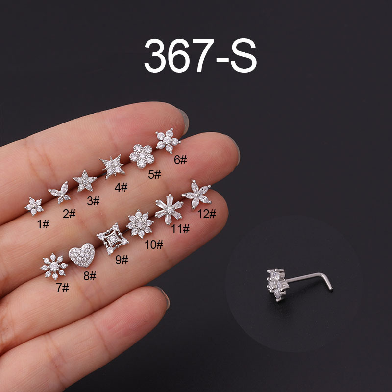 1 шт., L-образные серьги-гвозд – обзор и цена Body Jewelry Indian