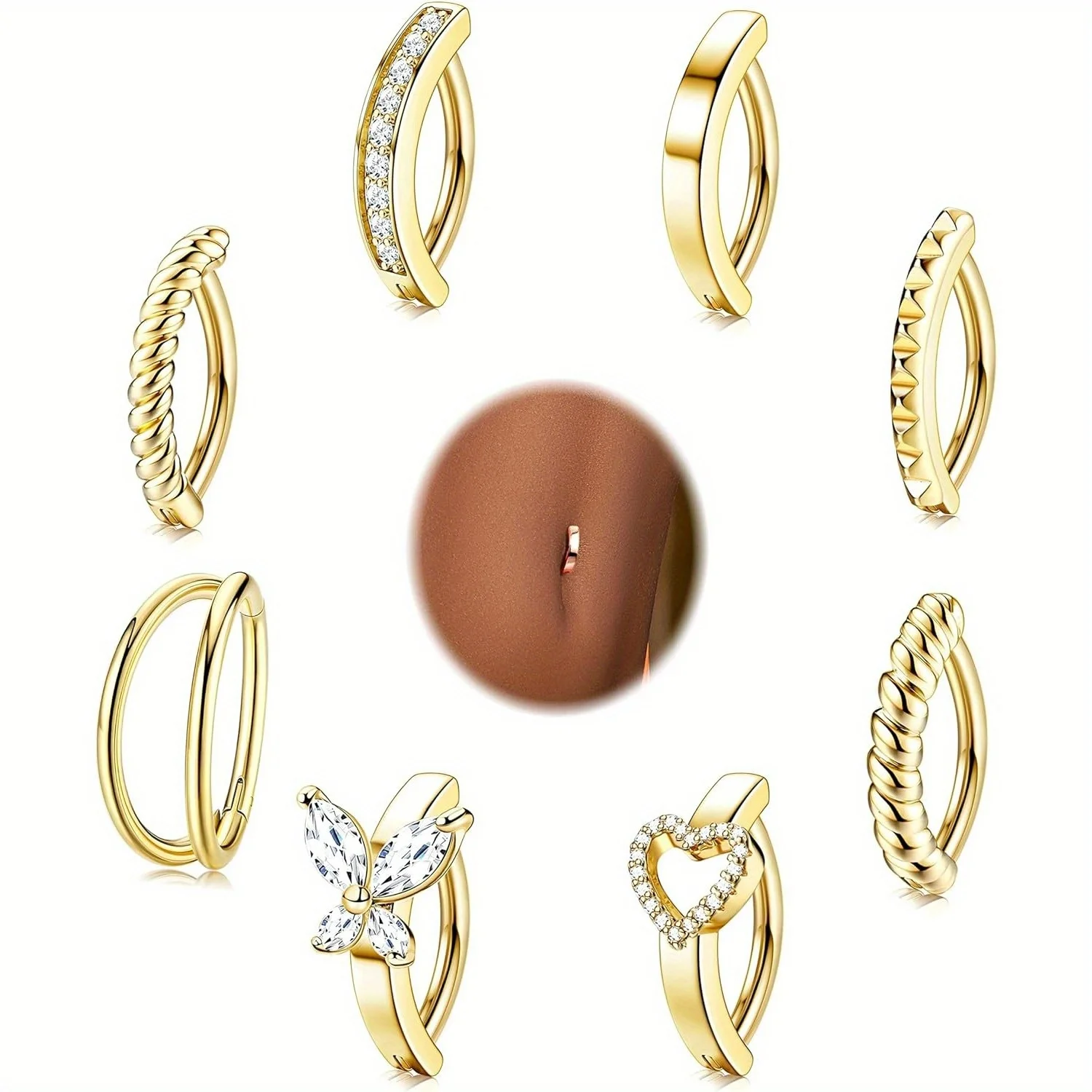 Bobisty 1 шт., кольцо для пупк – обзор и цена Belly Bar Titanium