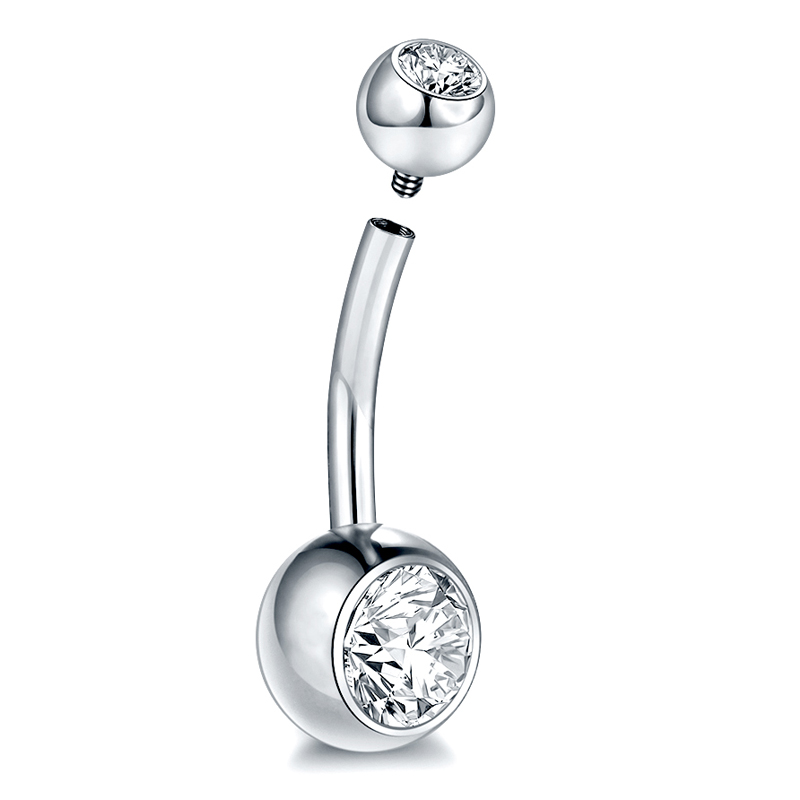 10 шт./лот G23 титановые серьг – обзор и цена Belly Bar Titanium
