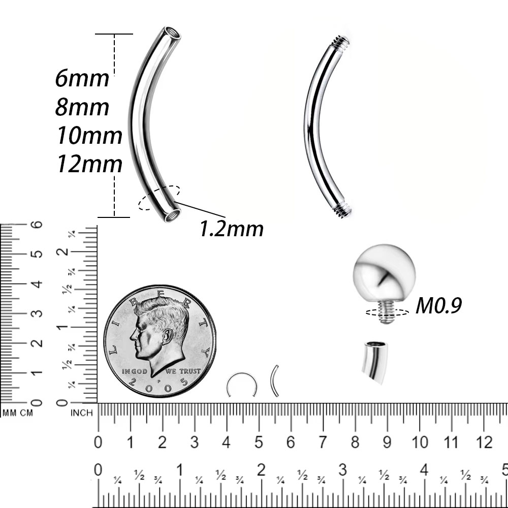 Оптовая продажа, 5/10/50 шт.,  – обзор и цена Belly Bar Titanium