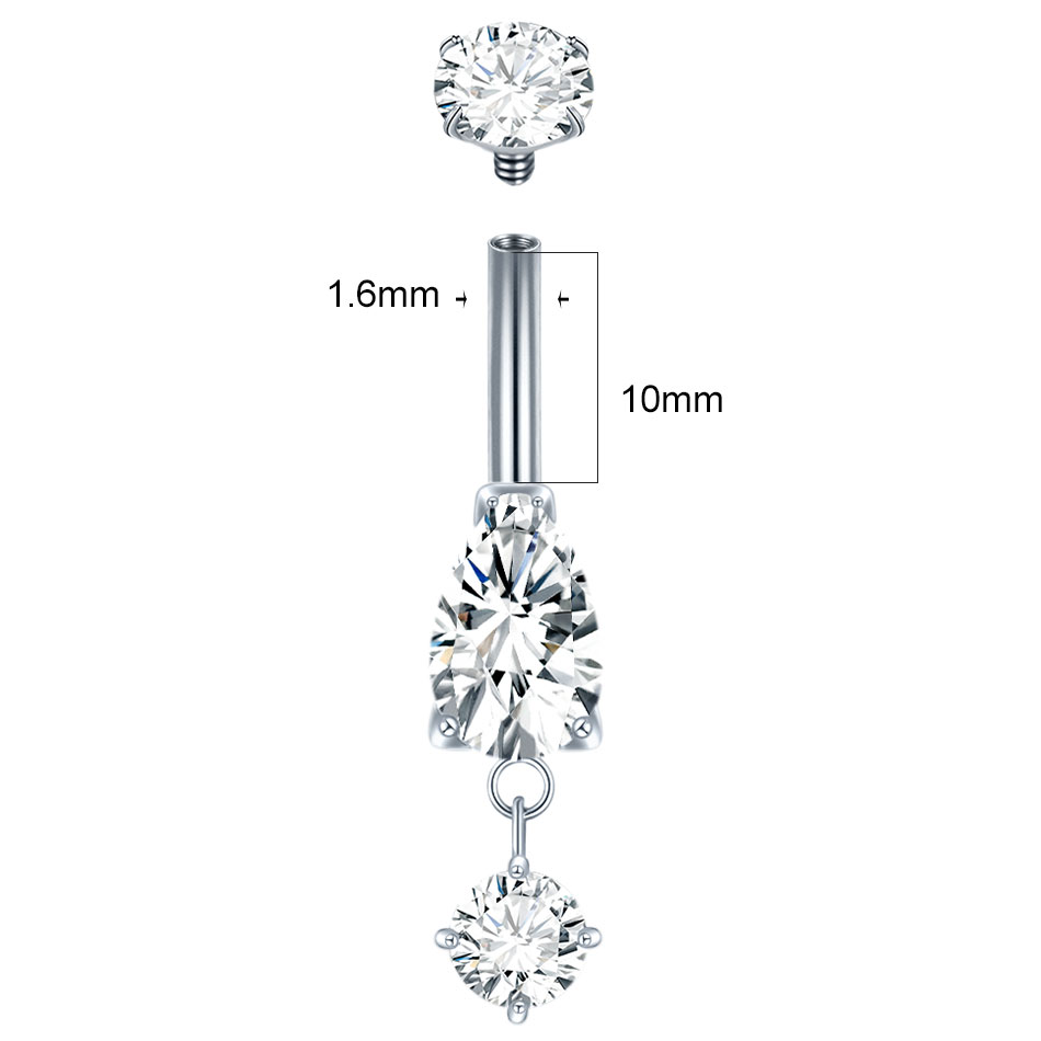 1/5 шт., титановый кристалл, ц – обзор и цена Belly Bar Titanium
