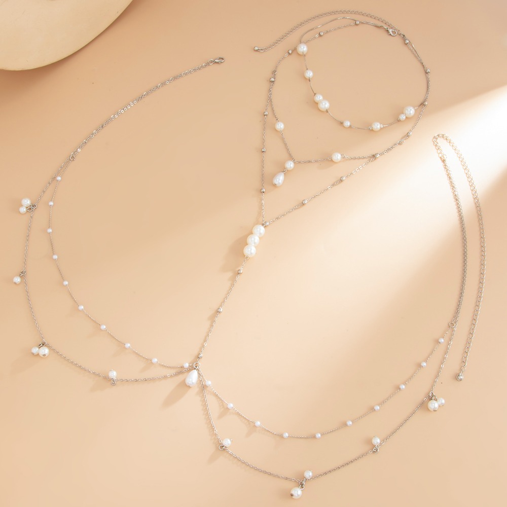 Многослойное ожерелье из искус – обзор и цена Body Jewelry Necklace
